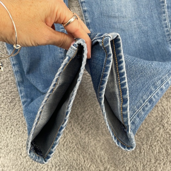 Gap Jeans Womens 30 Girlfriend Mid Rise Straight Ankle Medium Wash Stretch Denim - Picture 6 of 16